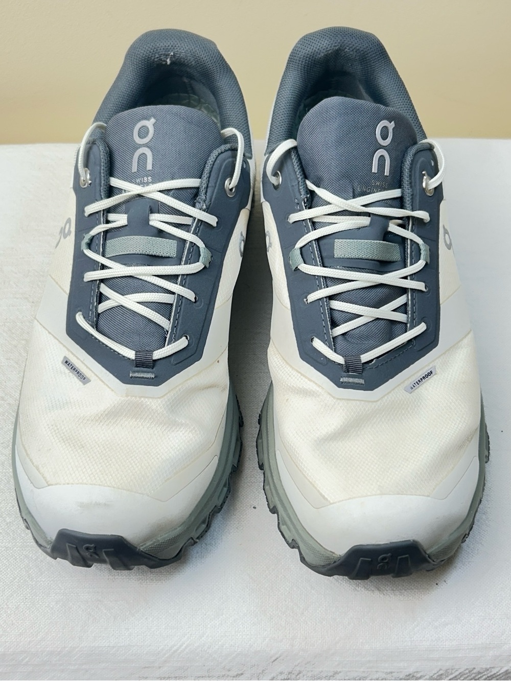 On Cloudventure Waterproof Shoes Men Size 8 Gray Ice Kelp Running Hiking Sneaker